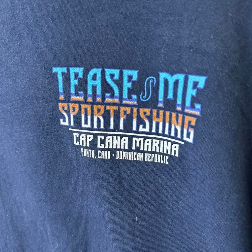 Blue and multi-coloured sport fishing tee Men's XL #fishinglife - Picture 2 of 5